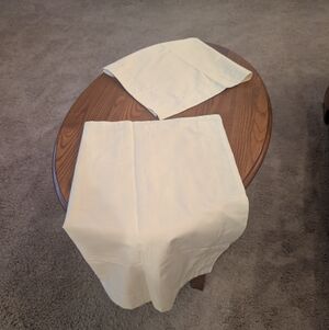 Two Pottery Barn Egyptian Cotton Ivory Pillow Cases - Standard Size